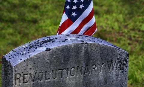 Revolutionary War Headstone Stockfoto's
