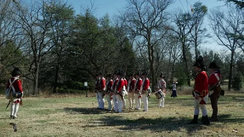 Revolutionary War reenactment 스톡 동영상 83634532
