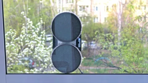 The revolutionary window cleaning device is the latest development in cleaning Stock Footage 276314862