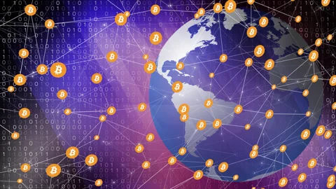 Revolutionizing financial industry bitcoin &amp; binary code animation for crypto Video stock 254491509