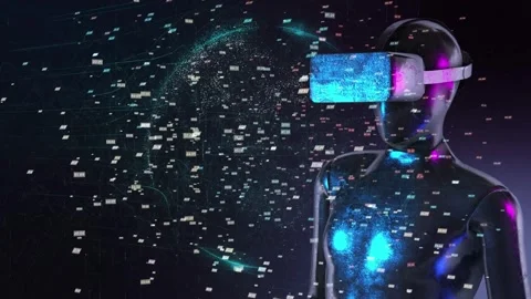 Revolutionizing Reality Artificial Intelligence in Virtual Worlds Stock Footage 254413129