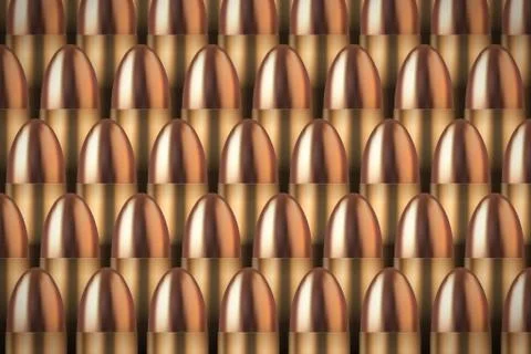 Revolver Bullets background Illustrazione stock