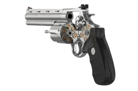 Revolver chrome object Stock-Illustration