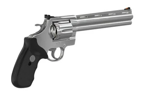 Revolver chrome weapon Illustrazione stock