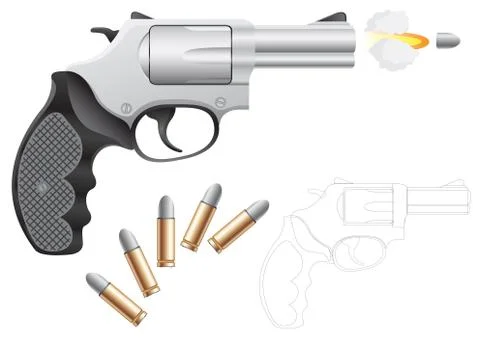 Revolver Stock Illustration