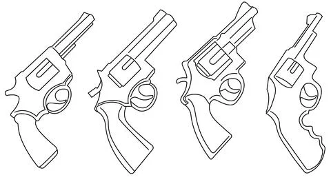Revolver Stock Illustration