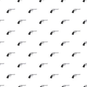 Revolver seamless pattern for firearm and defense concept Stock Illustration