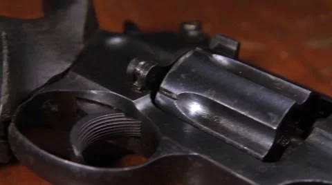 Revolver on a table II Stock Footage 43016147