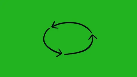 Revolving Arrows on Oval Shape | Infinite Loop Animation Stock Footage 316028309