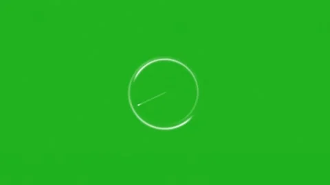 Revolving clock hand motion graphics with green screen background Stock Footage 241794594