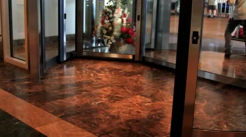 Revolving door Stock Footage 12656671