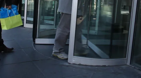 Revolving door Stock Footage 24031970