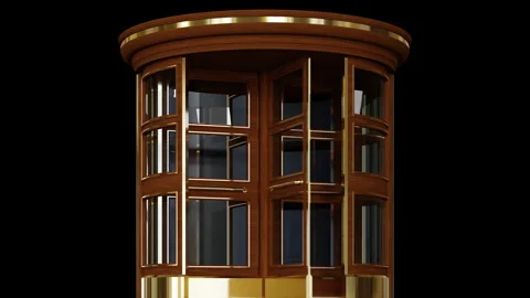 Revolving Door - Loop with Alpha Stock Footage 253079853