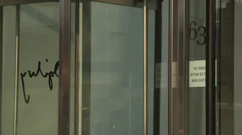 Revolving door NY Stock Footage 32240733