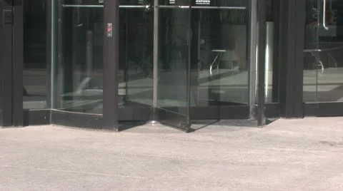 Revolving Doors Stock Footage 18440546