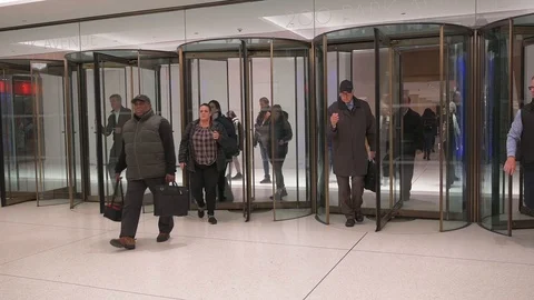 Revolving Doors Stock Footage 119940136