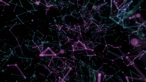 Revolving galaxy.Abstract digital data nodes and connection paths within any Stock Footage 101737769