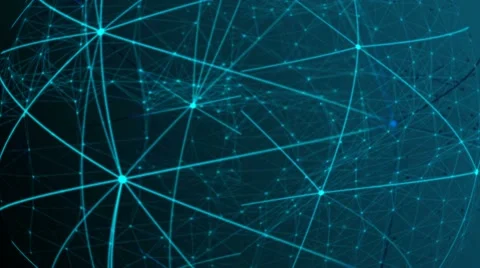 Revolving geometric sphere motion background Stock Footage 64779124