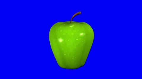 Revolving Green Apple in Slow motion Stock Footage 5441776