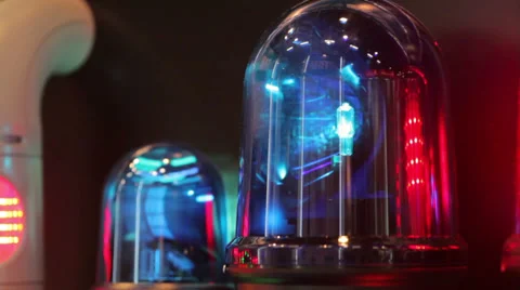 Revolving light in action Stock Footage 35576299