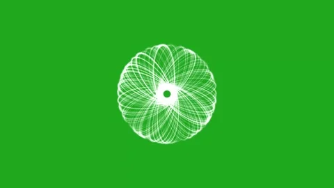Revolving torus shape motion graphics with green screen background Stock Footage 285580987