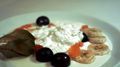 Revrse motion Time-lapse of ice-cream melting Stock Footage 35182620