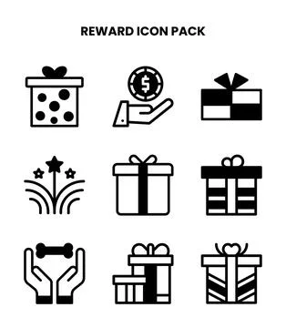Reward DuoTone Bundle Icons Pack Stock-Illustration