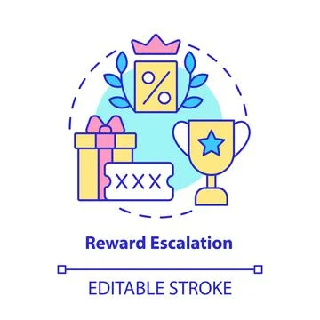 Reward escalation concept icon Stock Illustration