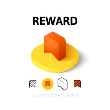 Reward icon in different style Stock Illustration