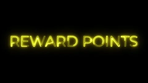 Reward Points Neon Text Animation Stock Footage 318339200