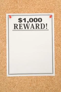 Reward poster Stock Photos