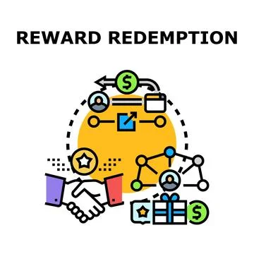 Reward redemption service program receiving bonus points 스톡 일러스트