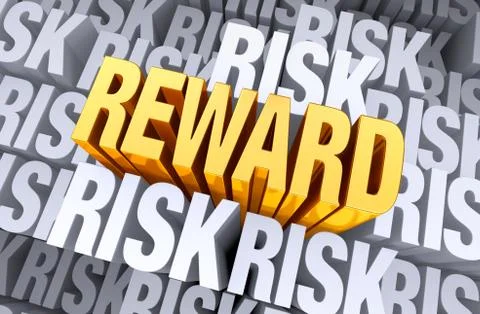 Reward rises from risk Stock Illustration