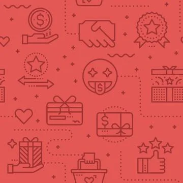 Reward seamless vector pattern Stock Illustration