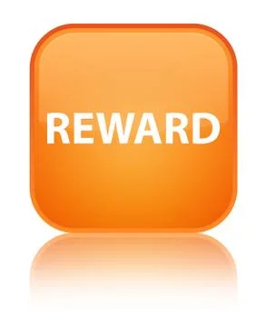 Reward special orange square button Stock Illustration