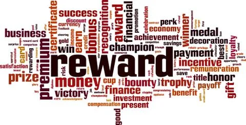 Reward word cloud Stock Illustration