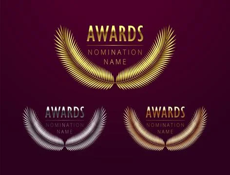 Rewarded leaves lash horizontal Stock Illustration