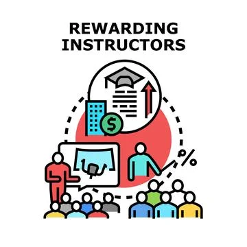 Rewarding instructors for educational program performance イラスト素材