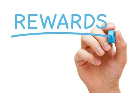 Rewards Blue Marker Foto stock