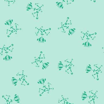 Rewards cryptocurrency mining glyph vector seamless pattern Illustrazione stock