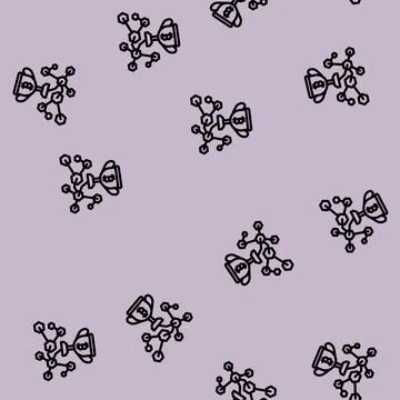 Rewards cryptocurrency mining line vector seamless pattern Illustrazione stock