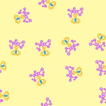 Rewards cryptocurrency mining vector seamless pattern Stock Illustration