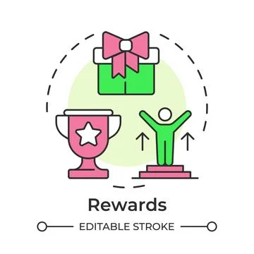 Rewards multi color concept icon Stock Illustration