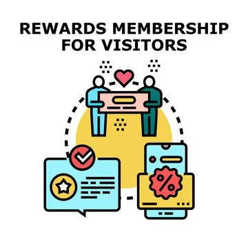 Rewards program membership for valuable customers concept Stockillustratie