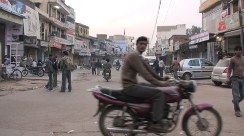 Rewari, India street Stock Footage 8553359