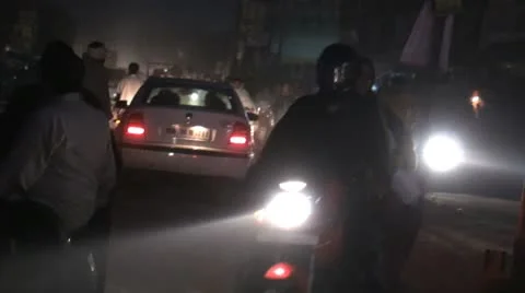 Rewari at night Stock Footage 10680191