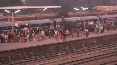 Rewari Train Station 3 Stock Footage 10680232