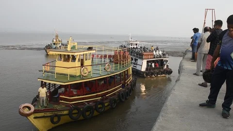 Rewas jetty Stock Footage 120350875