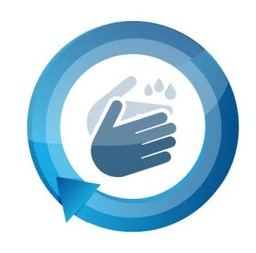 Rewash your hands sign Stock Illustration
