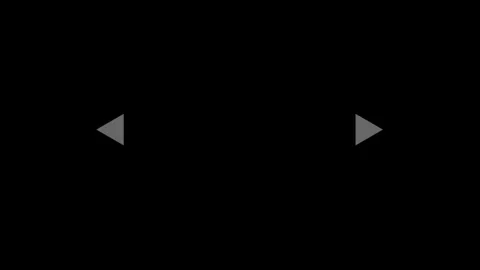 Rewind arrow direction sign icon animation isolated on black background Stock Footage 327727430